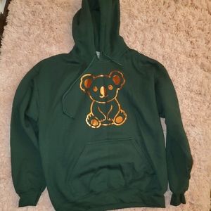 Green koala hoodie